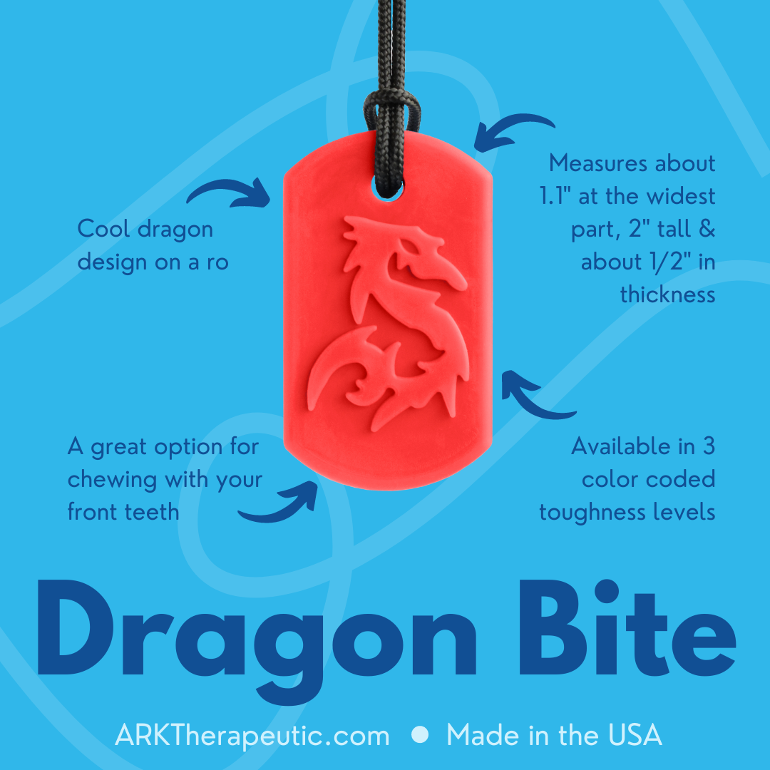 features of Ark dragon bite chew necklace