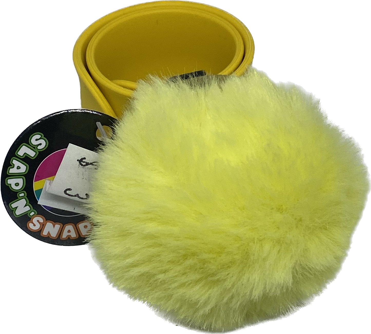 yellow pom pom slap band