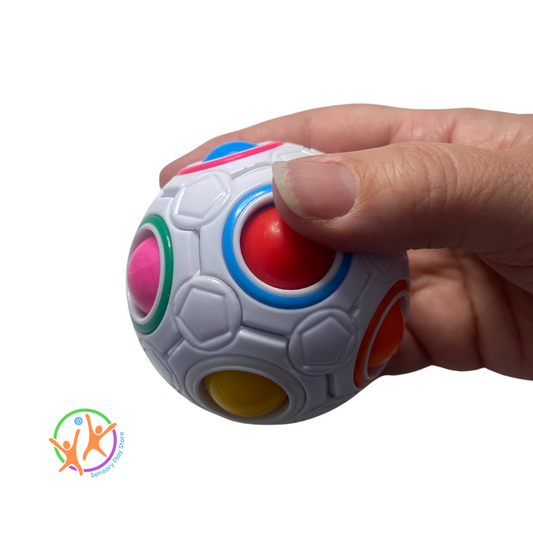 Compact puzzle fidget ball