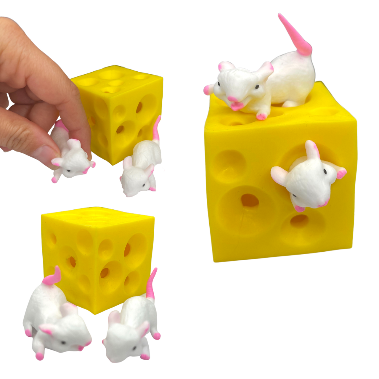 stretchy mice and cheese block