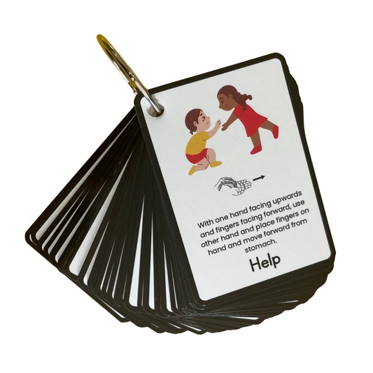 Help Communicate with key word sign flash cards at Sensory Play Store