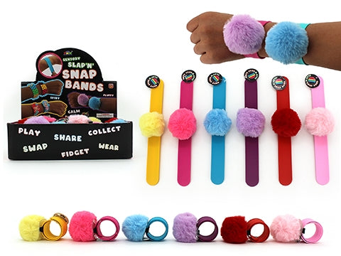 Slap N Snap Bands Fluffy Ball