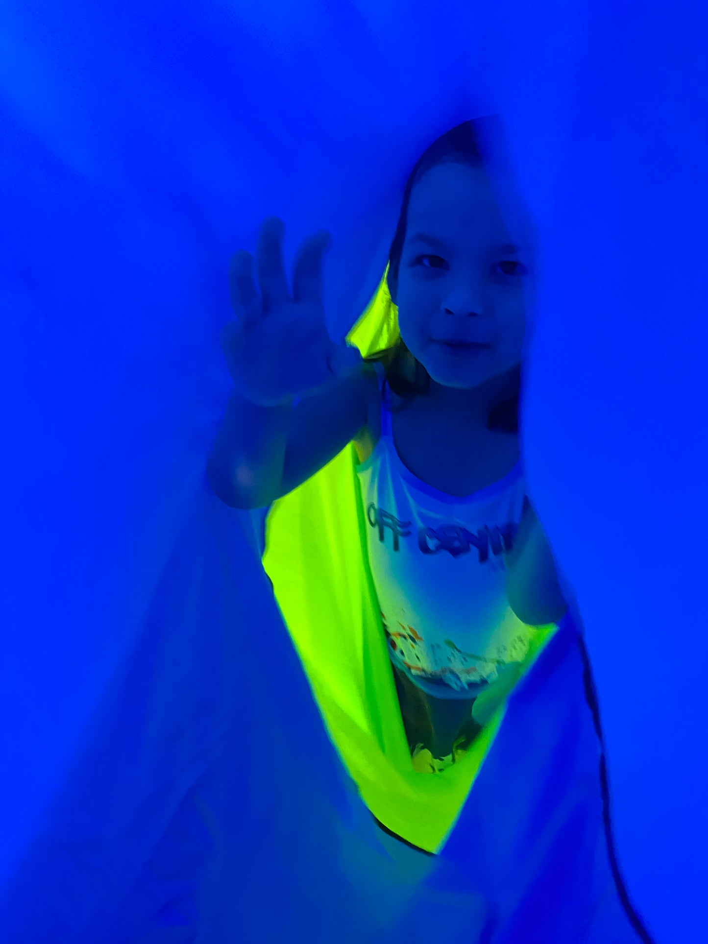 Inside the sensory play tunnel