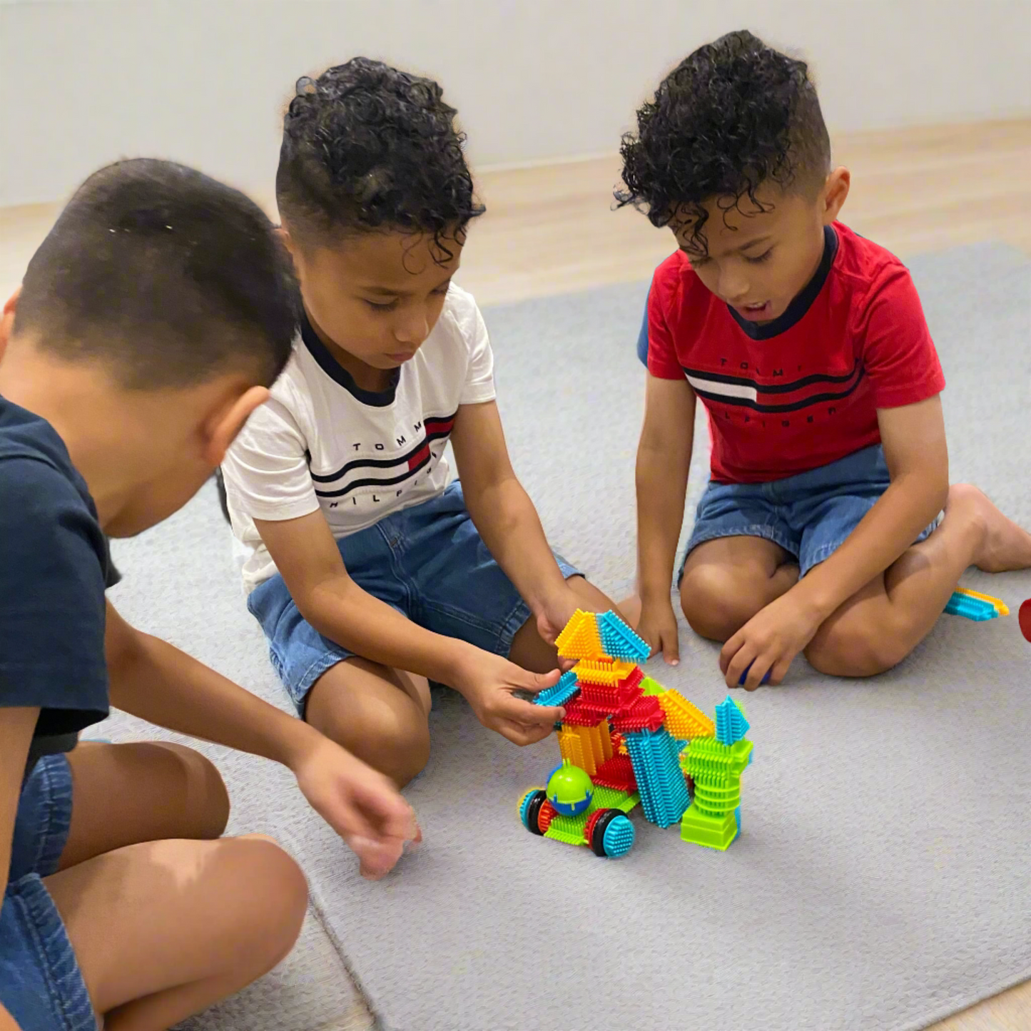 developmental play with Bristle Blocks